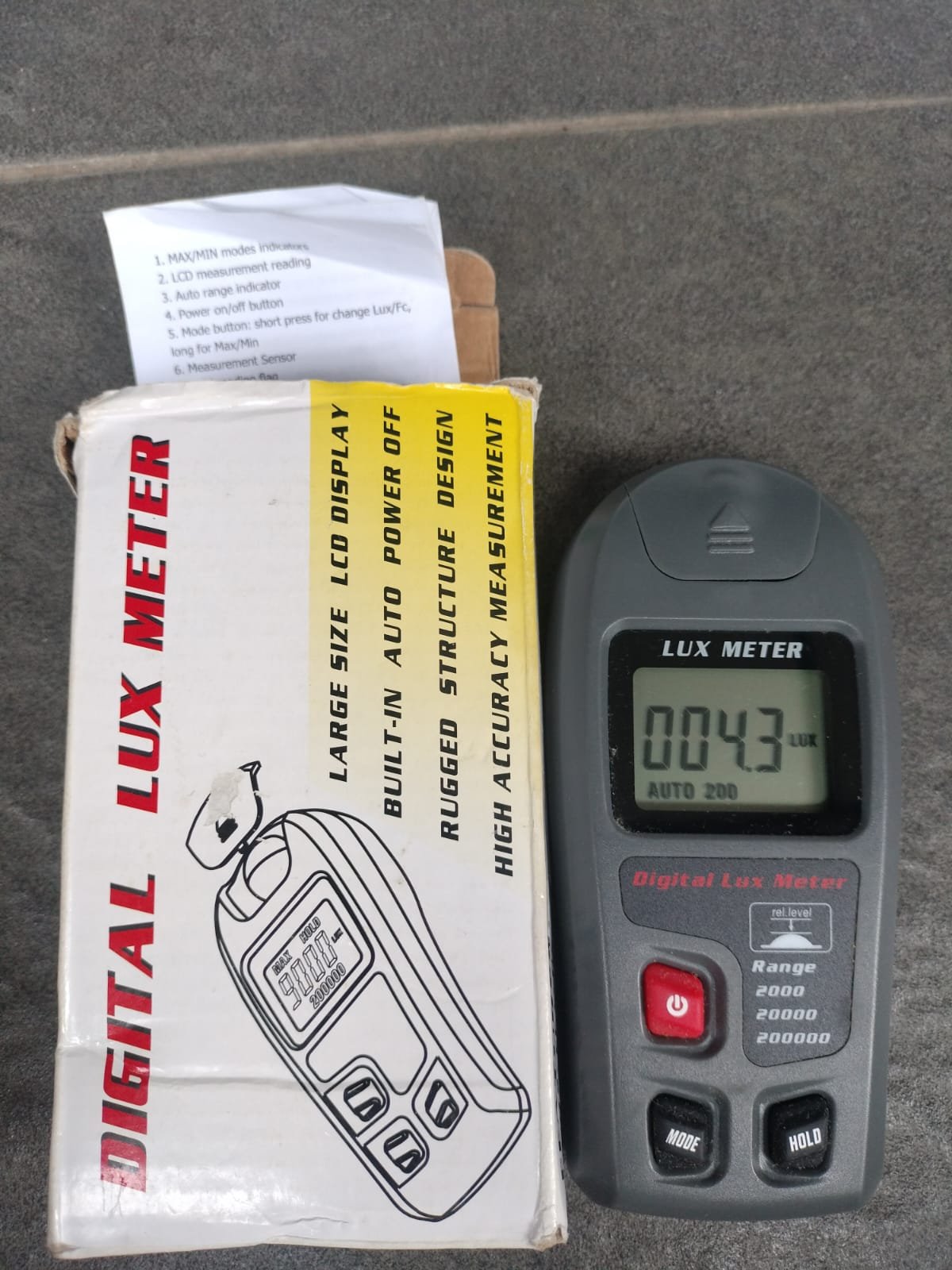 Digital Lux Meter